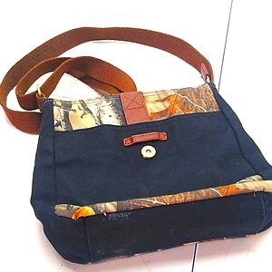🔴 Legendary Black & Camo Denim Crossbody Tote Bag